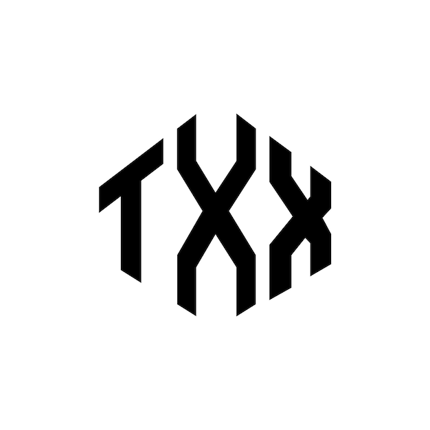 Plik wektorowy projekt logo litery txx z kształtem wieloboku txx wieloboku i kształtu sześcianu projekt logo txx sześcioboku wektorowy szablon logo kolory białe i czarne txx monogram logo biznesowe i nieruchomości