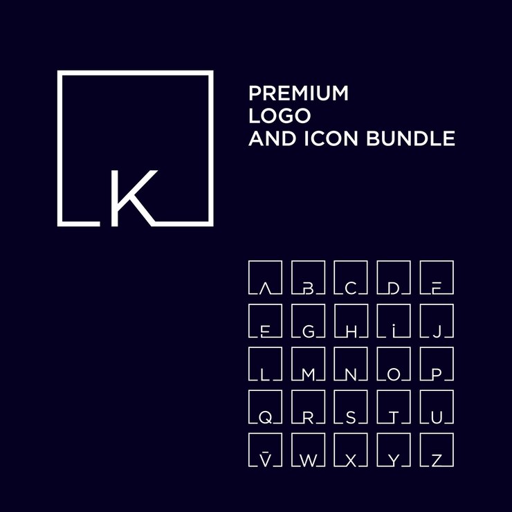 Wektor projekt logo litery w pudełku z kreatywną koncepcją premium wektorów