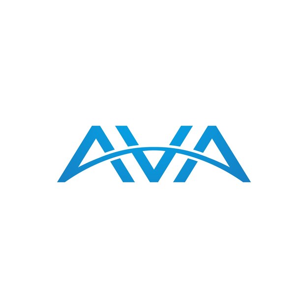 Projekt Logo Litery Wektorowej Ava Z Koncepcją Premium