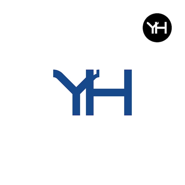 Projekt Logo Litery Yh Monogram