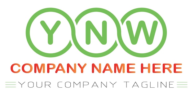 Plik wektorowy projekt logo litery ynw