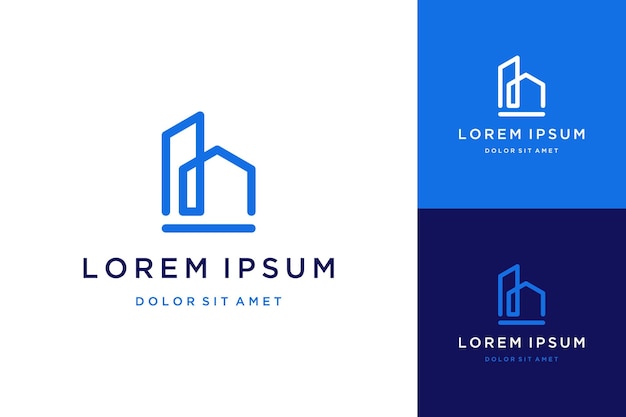 Projekt logo lub budynek z domem