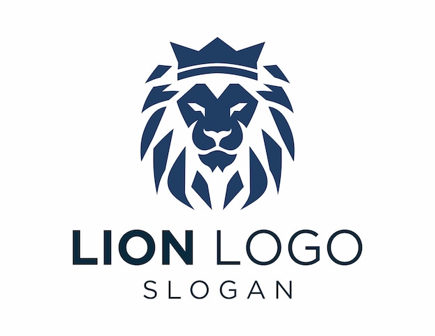 Projekt logo Lwa stworzony za pomocą aplikacji Corel Draw 2018 na białym tle