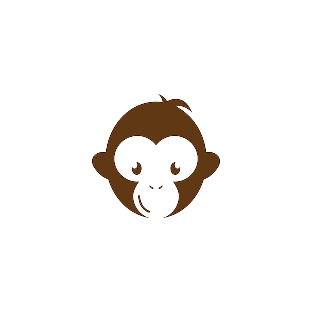 Projekt Logo Małpa Geek Małpa Wektor