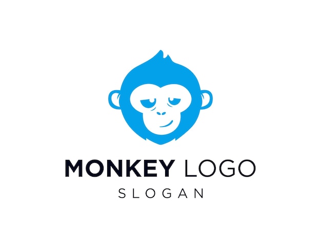 Projekt logo małpy stworzony za pomocą aplikacji Corel Draw 2018 z białym tłem