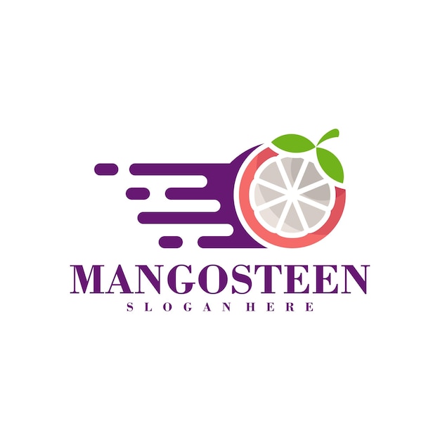 Projekt Logo Mangosteen Szablon Wektorowa Ilustracja Logo Creative Mangosteen