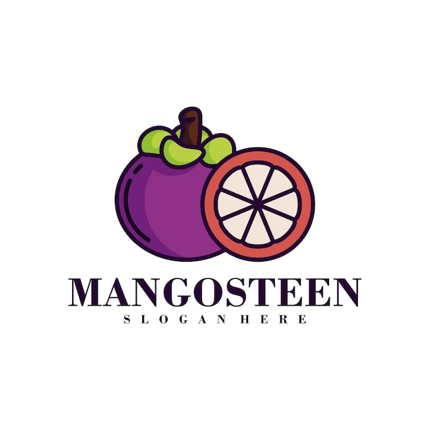 Projekt Logo Mangosteen Szablon Wektorowa Ilustracja Logo Creative Mangosteen