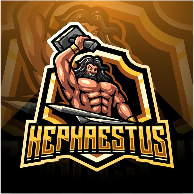 Projekt Logo Maskotki E-sportu Hefajstosa
