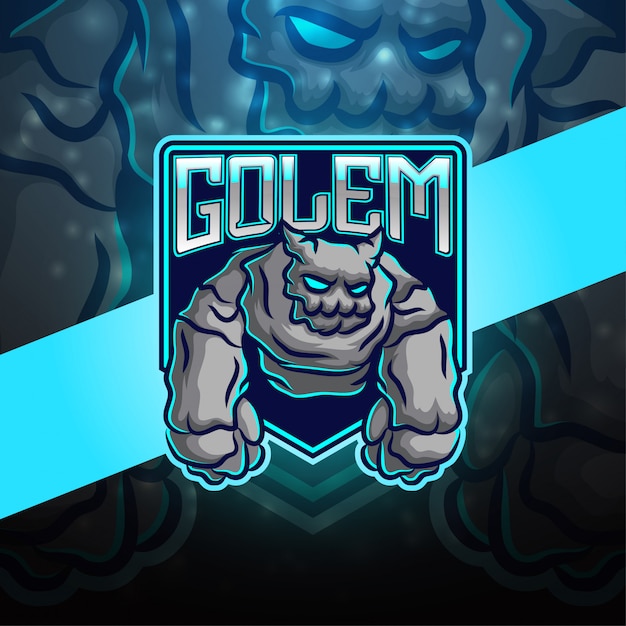 Projekt Logo Maskotki Esport Golem