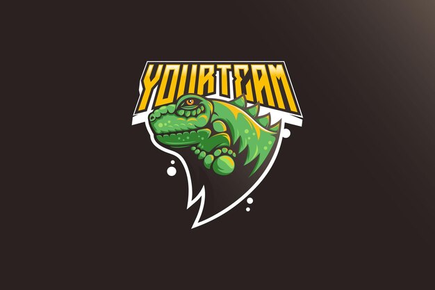 Projekt Logo Maskotki Esport Iguana