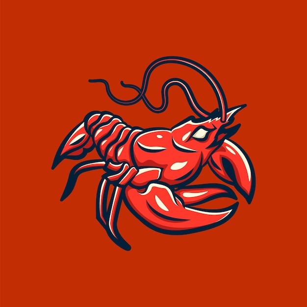Plik wektorowy projekt logo maskotki homara