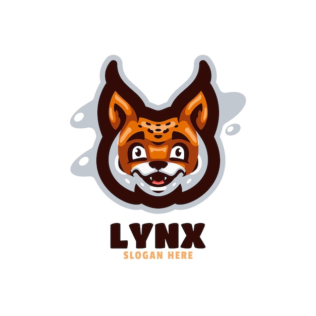 Plik wektorowy projekt logo maskotki lynx