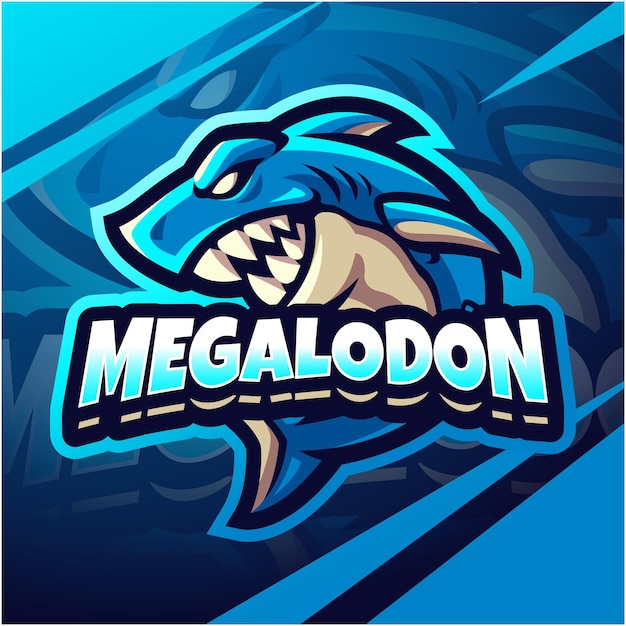 Projekt Logo Maskotki Megalodon Esport