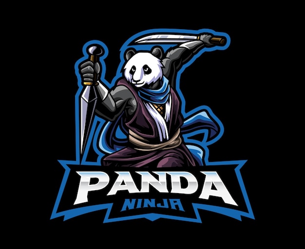 Projekt Logo Maskotki Ninja Panda