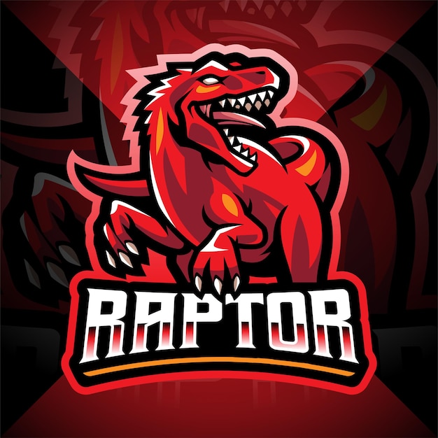 Projekt Logo Maskotki Raptor E-sport