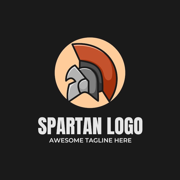 Plik wektorowy projekt logo maskotki spartan