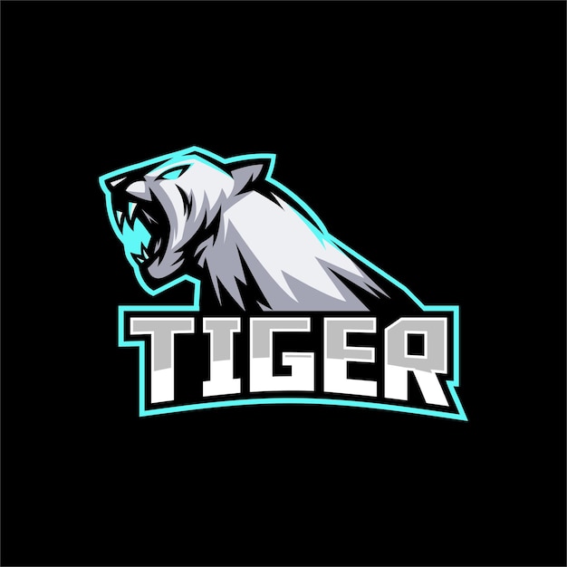 Projekt logo maskotki Tiger esport