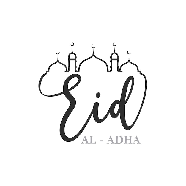 Plik wektorowy projekt logo meczetu eid al adha