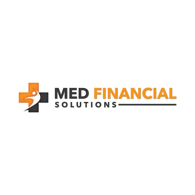 Projekt Logo Med Financial Solution Vector