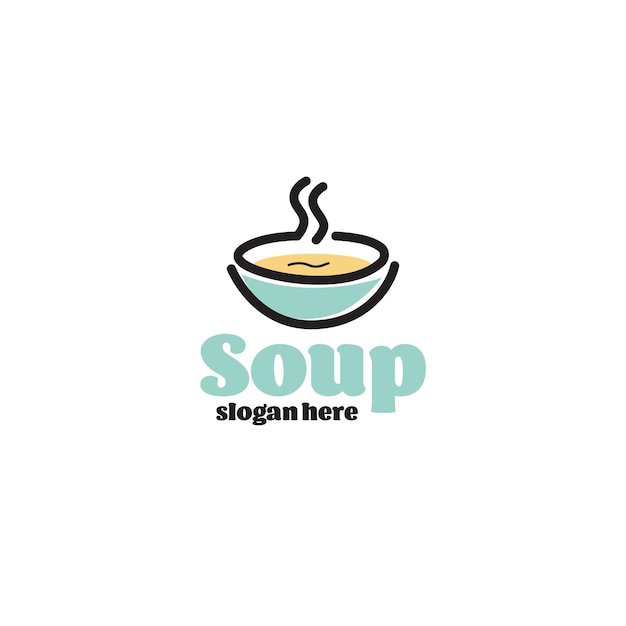 Plik wektorowy projekt logo miski z domową zupą
