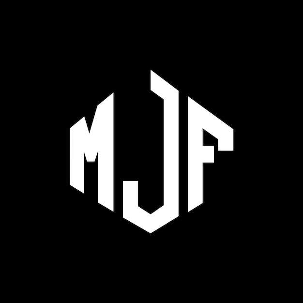 Projekt Logo Mjf Z Kształtem Wieloboku Mjf Wieloboku I Kształtu Sześcianu Mjf Sześciobok Wektorowy Szablon Logo Kolory Białe I Czarne Mjf Monogram Logo Biznesowe I Nieruchomości