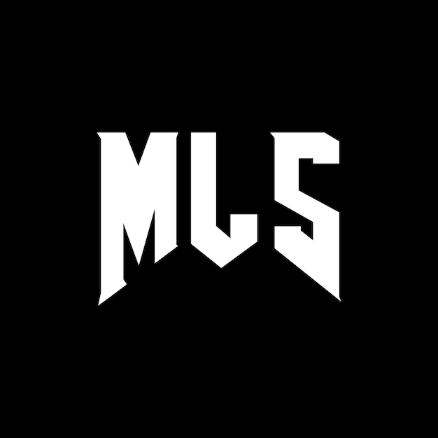 Projekt logo MLS dla firmy technologicznej Projekt logo MLS kombinacja kolorów czarny i biały