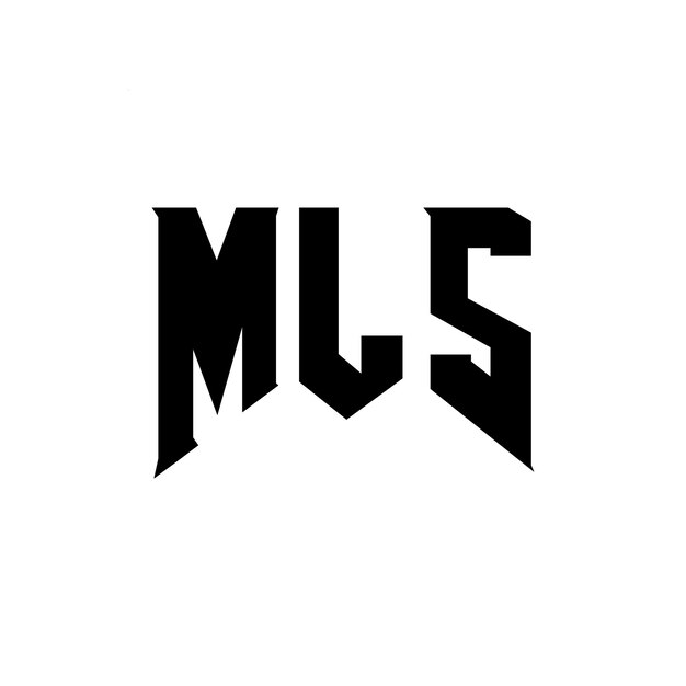Projekt logo MLS dla firmy technologicznej Projekt logo MLS kombinacja kolorów czarny i biały
