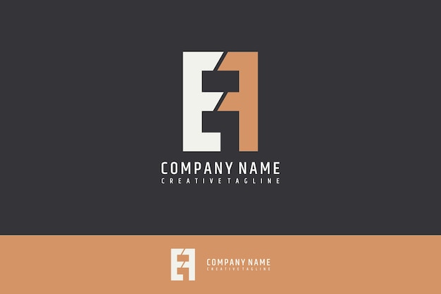 Projekt Logo Monogram Ef Dla Szablonu Biznesowego