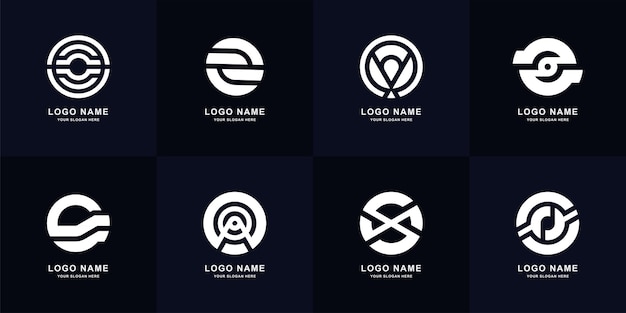 Projekt Logo Monogram Listu Kolekcji O Lub Oo