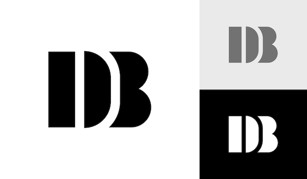 Projekt logo monogram litery DB