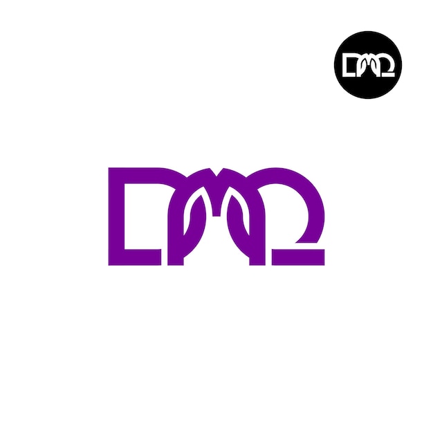 Plik wektorowy projekt logo monogramu listu dmq