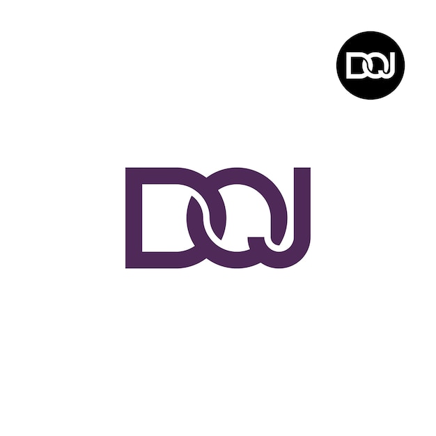 Projekt Logo Monogramu Litery Doj