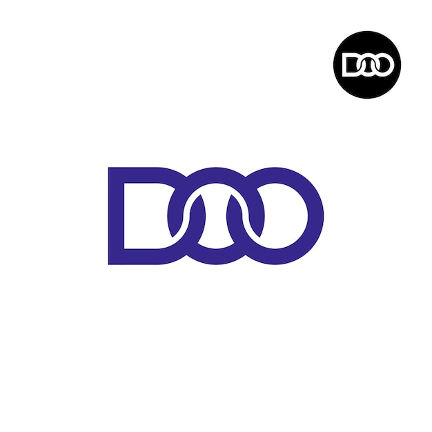 Plik wektorowy projekt logo monogramu litery doo