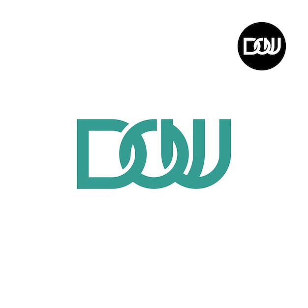 Plik wektorowy projekt logo monogramu litery dow