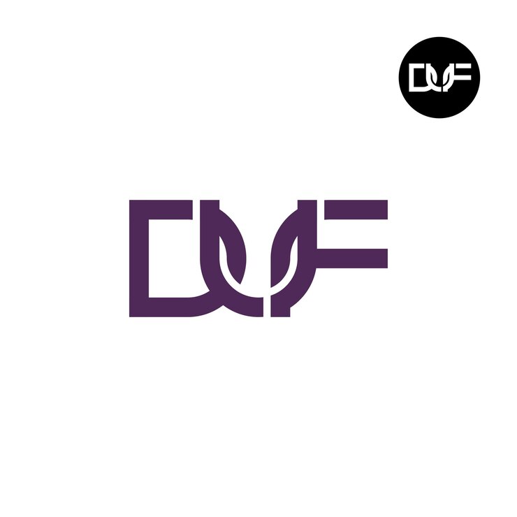 Wektor projekt logo monogramu litery duf