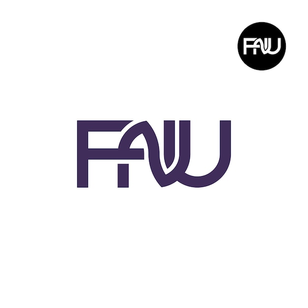 Projekt Logo Monogramu Litery Fnu