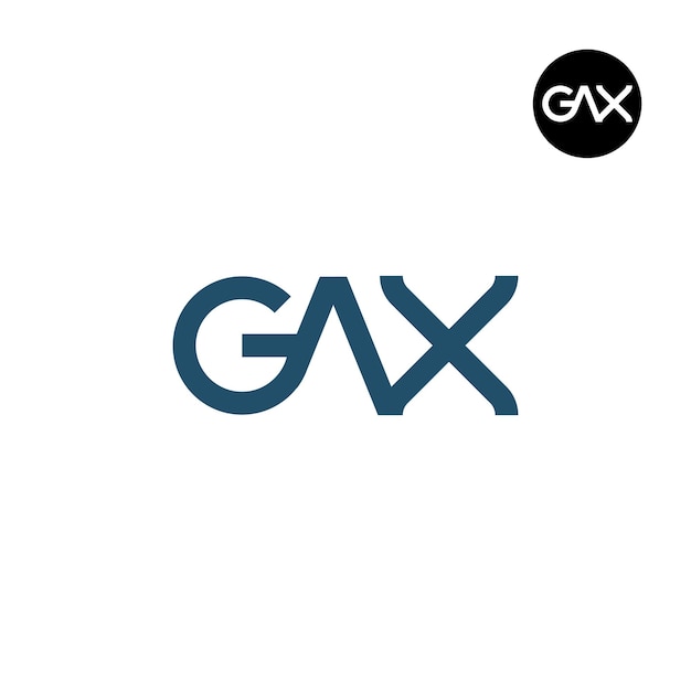 Projekt logo monogramu litery GAX