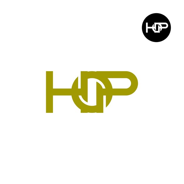 Projekt logo monogramu litery HOP