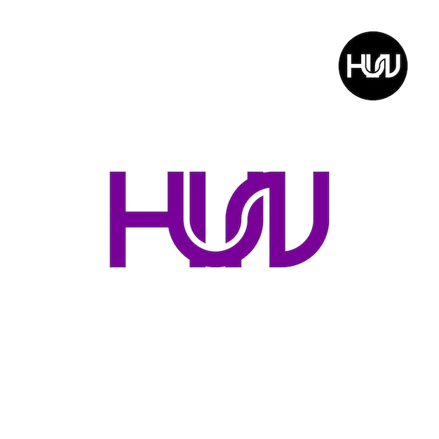 Plik wektorowy projekt logo monogramu litery hun