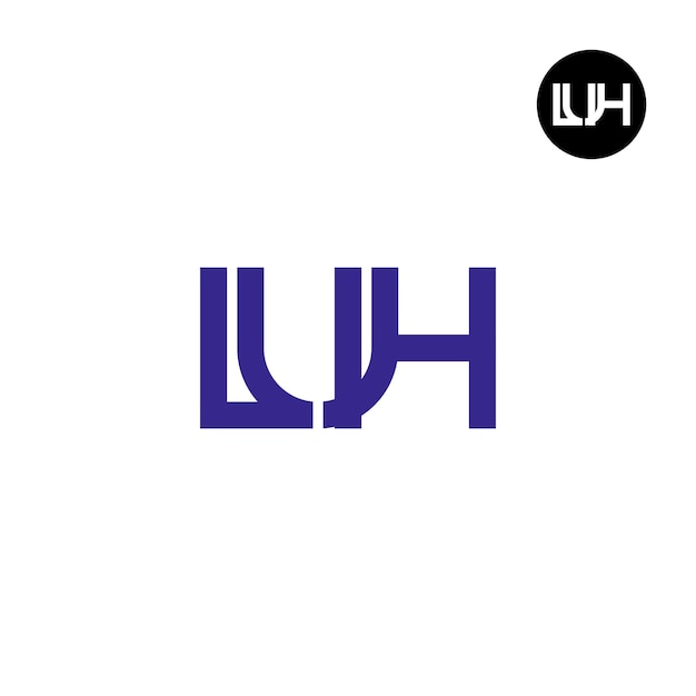 Plik wektorowy projekt logo monogramu litery luh