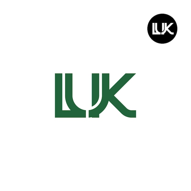 Plik wektorowy projekt logo monogramu litery luk