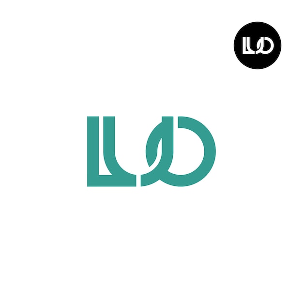 Plik wektorowy projekt logo monogramu litery luo