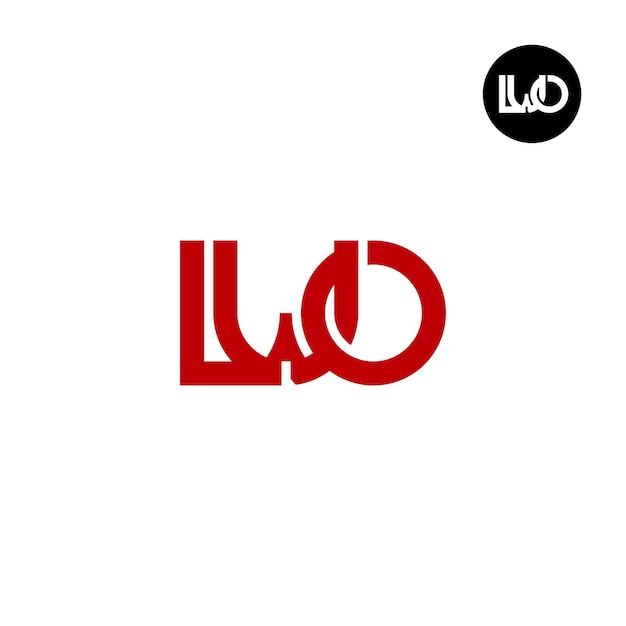 Plik wektorowy projekt logo monogramu litery lwo