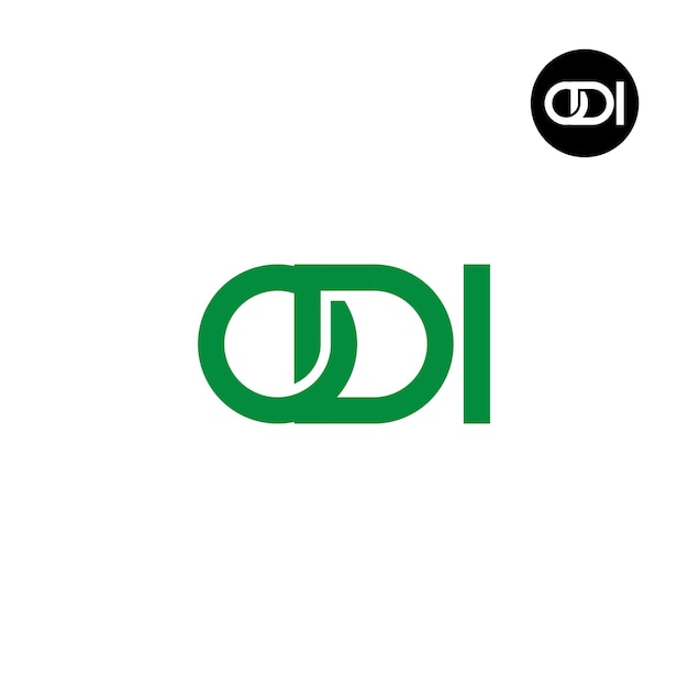 Plik wektorowy projekt logo monogramu litery odi