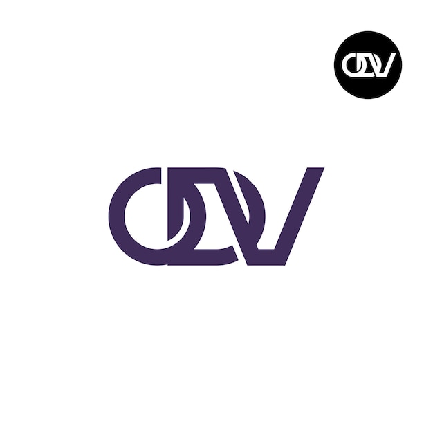 Projekt logo monogramu litery ODV