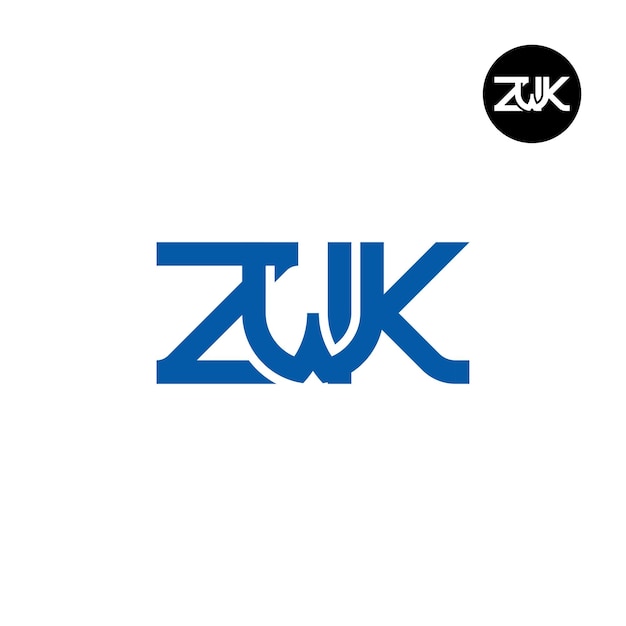 Plik wektorowy projekt logo monogramu litery zwk