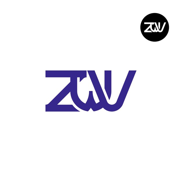 Plik wektorowy projekt logo monogramu litery zwv