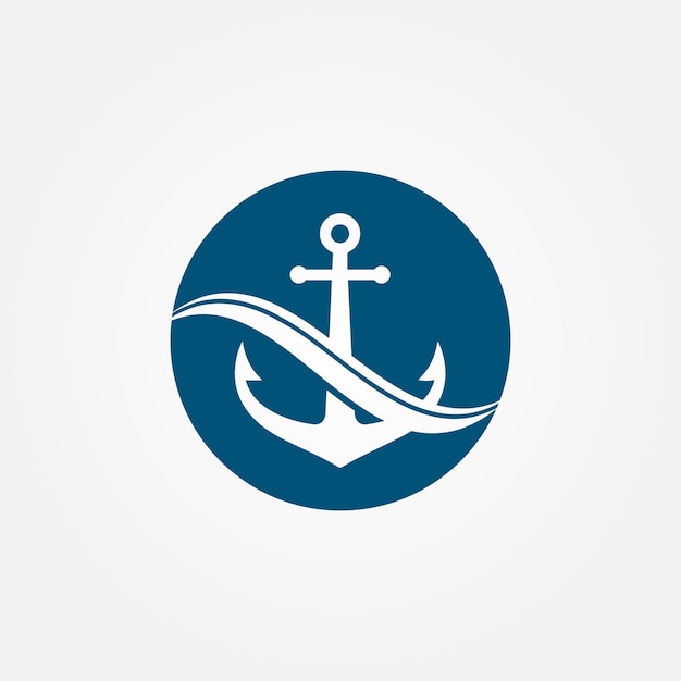 Projekt Logo Morskiej Kotwicy W Stylu Retro