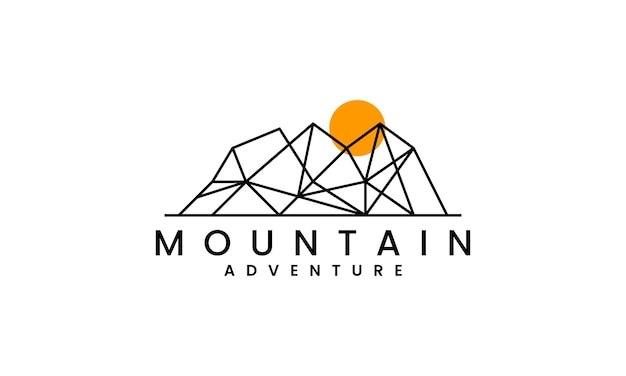 Projekt Logo Mountain Adventure Z Prostym Stylem Graficznym