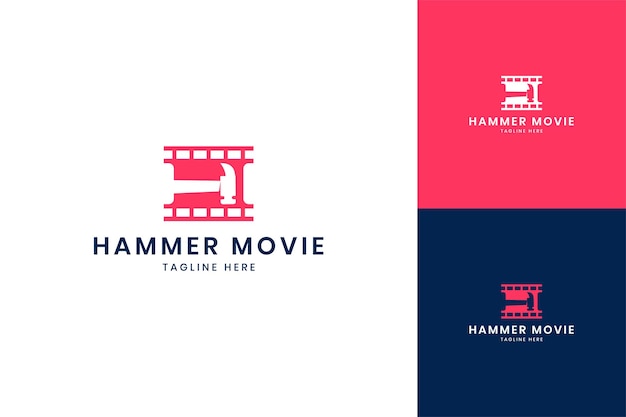 Projekt Logo Negatywnej Przestrzeni Filmu Hammer